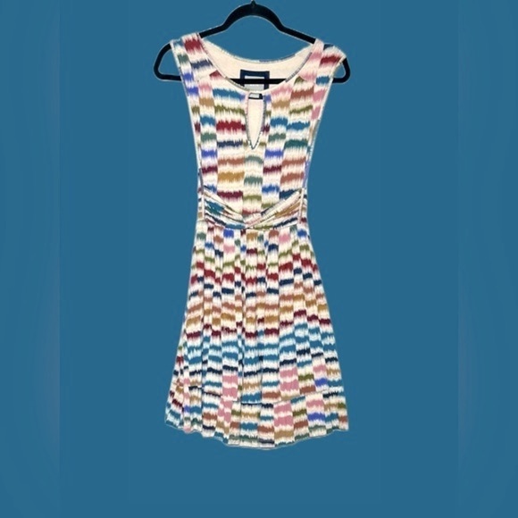 Anthropologie Mauve Sennebec A-Line, Stretchy, Keyhole Midi Dress w/ Pockets XXS - Picture 8 of 15